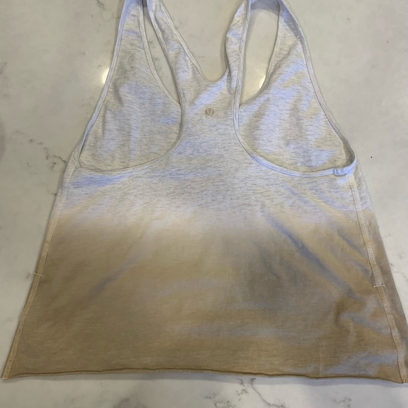 Womens lululemon ombré singlet tank 6 grey tan cropped - Picture 2 of 2
